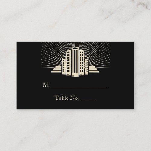 Art Deco Tower Ray Wedding Place Cards Business Cards