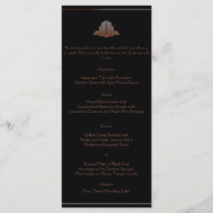 Art Deco Tower Wedding Menu