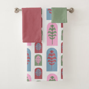 Art Deco Trees  Bath Towel Set