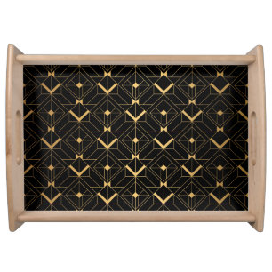 Art Deco Triangle: Luxury Pattern. Serving Tray
