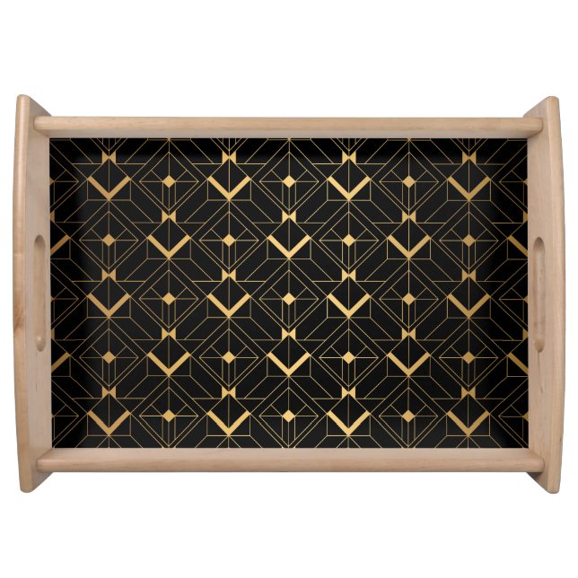 Art Deco Triangle: Luxury Pattern. Serving Tray (Front)