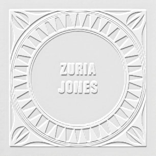 Art Deco Triangular & Leaf Geometric Embosser