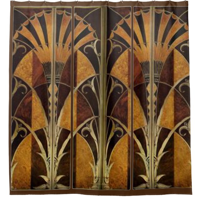 ART DECO TRYPTIK SHOWER CURTAIN (Front)