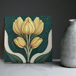 Art Deco Tulips Wall Decor Art Nouveau Ceramic Til Ceramic Tile<br><div class="desc">Welcome to CreaTile! Here you will find handmade tile designs that I have personally crafted and vintage ceramic and porcelain clay tiles, whether stained or natural. I love to design tile and ceramic products, hoping to give you a way to transform your home into something you enjoy visiting again and...</div>