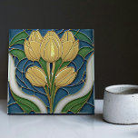 Art Deco Tulips Wall Decor Art Nouveau Ceramic Tile<br><div class="desc">Welcome to CreaTile! Here you will find handmade tile designs that I have personally crafted and vintage ceramic and porcelain clay tiles, whether stained or natural. I love to design tile and ceramic products, hoping to give you a way to transform your home into something you enjoy visiting again and...</div>
