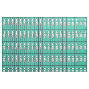 Art Deco Turquoise Fabric
