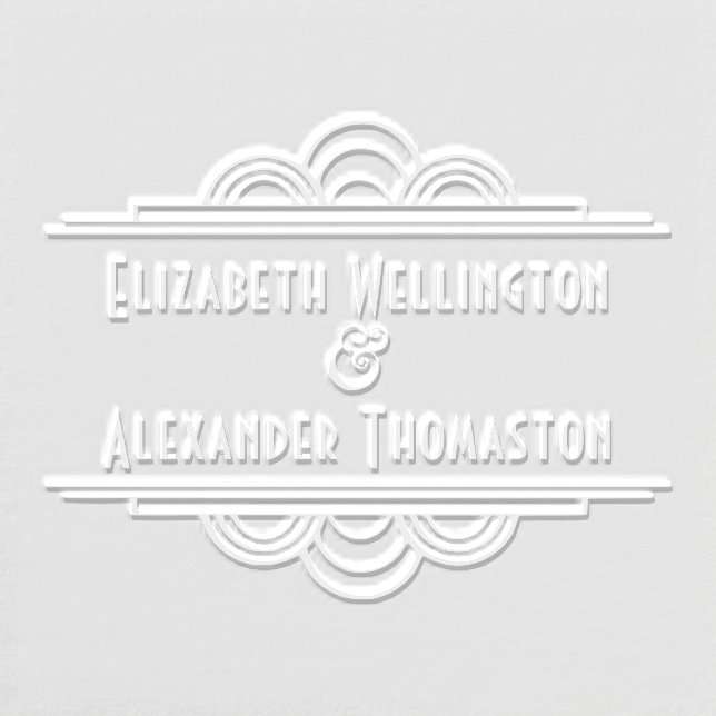 Art Deco Two Name #3 Wedding Couple  Embosser (Design)