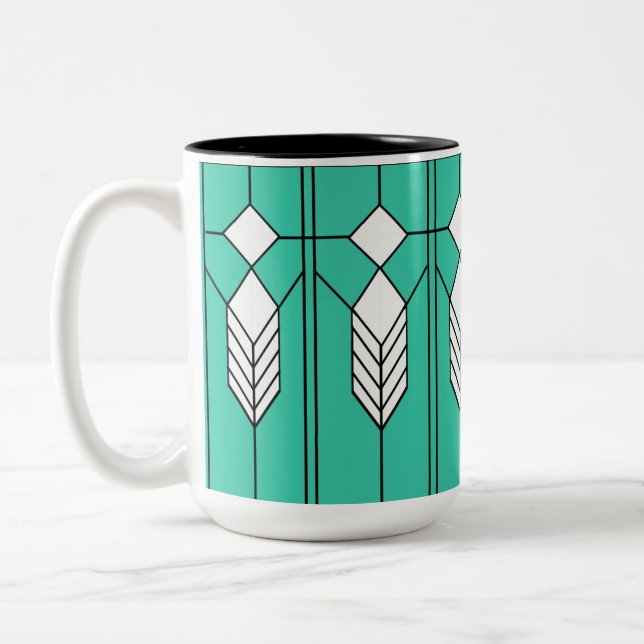 Art Deco  Two-Tone Coffee Mug (Left)