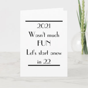Art Deco Typography 2022 Funny Happy New Year Card