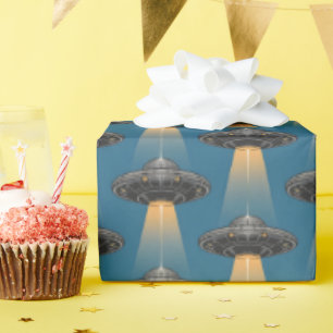 Art Deco UFO Wrapping Paper