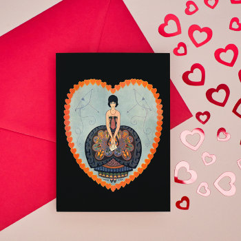 Art Deco Valentine Holiday Card by Cardgallery at Zazzle