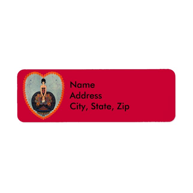 Art Deco Valentine Label (Front)