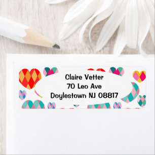 Art Deco Valentine's Label
