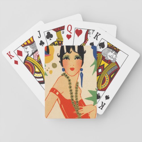 Art Deco Vamp 1920s Flapper Playing Cards
