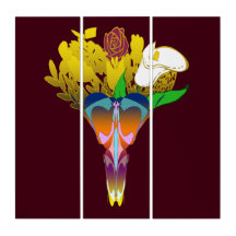 Art Deco Vase with Golden Flowers