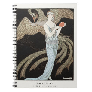 Art Deco Vintage 1920s Fashion Flapper Phoenix Notebook