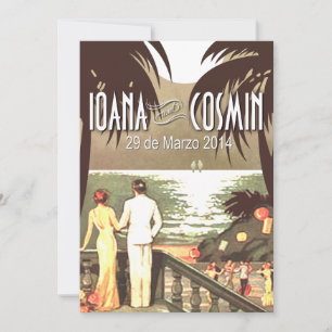 Art Deco Vintage Beach Wedding blush