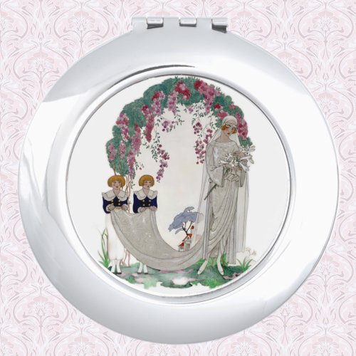 Art Deco Vintage Bride    Compact Mirror