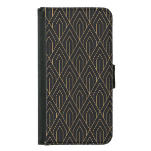 Art Deco: vintage geometric wallpaper. Samsung Galaxy S5 Wallet Case