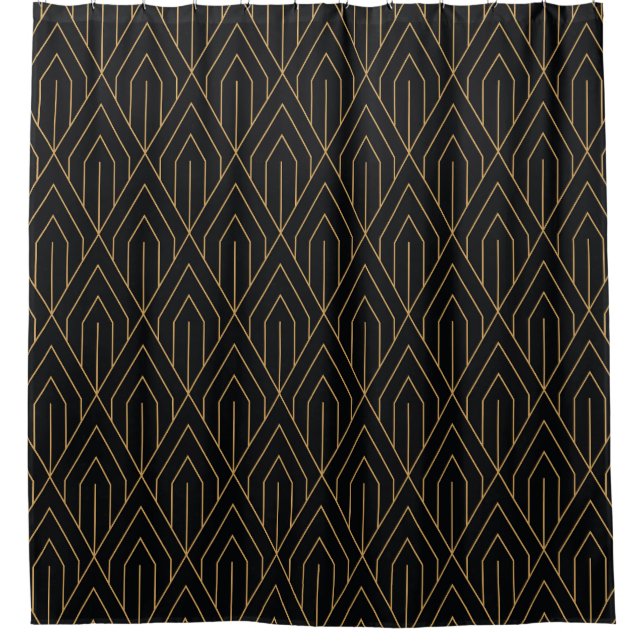 Art Deco: vintage geometric wallpaper. Shower Curtain (Front)