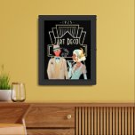 Art Deco Vintage Glam 1920s Couple Black Framed Art<br><div class="desc">Back in time style for your wall with this Twenties themed  poster with a glamorous Illustration of a 1920s couple and typography Art Deco within a gold frame.</div>