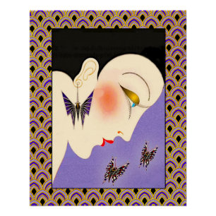 Art Deco Vintage Magazine Cover poster. Poster