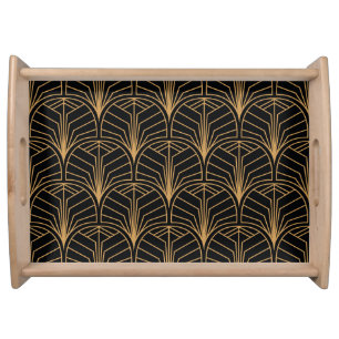 Art Deco, vintage minimalistic pattern. Serving Tray