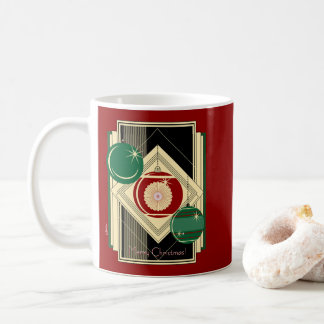Art Deco Vintage Ornaments Christmas Coffee Mug