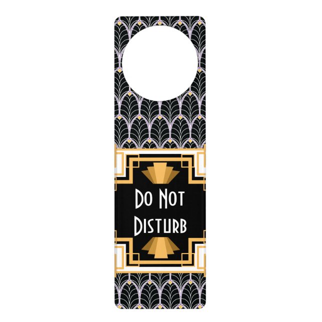 Art Deco Vintage Patterned Custom Door Hanger (Front)