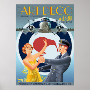Art deco vintage poster
