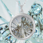 Art Deco Vintage Rhinestones Retro Glam Silver Plated Necklace<br><div class="desc">Add some retro glam style with images of vintage Art Deco rhinestone earrings on a chic glamorous pendant necklace. It's a fun way to add elegance and glamour by just putting on the ritz with this elegant and glamorous jewelry. It is beautiful and fun. This image is original photography by...</div>