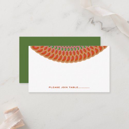fatfatin Scalloped Fan Guest Place Card Business Card Templates