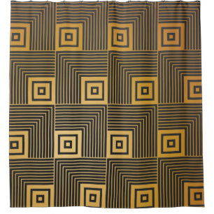 Art Deco Vintage Wallpaper Pattern Shower Curtain