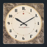 Art Deco Wall Clock<br><div class="desc">An understated but stylish look from the 1930's.  What is that red dot at the top used for,  anyway?</div>