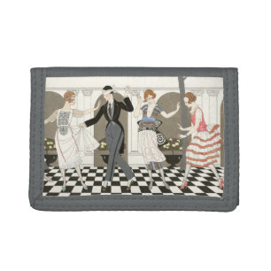 Art Deco wallet, 1920s flapper style Trifold Wallet