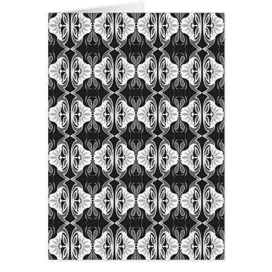 Art Deco wallpaper pattern - black and white (Front)