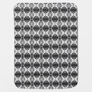 Art Deco wallpaper pattern - black and white Baby Blanket