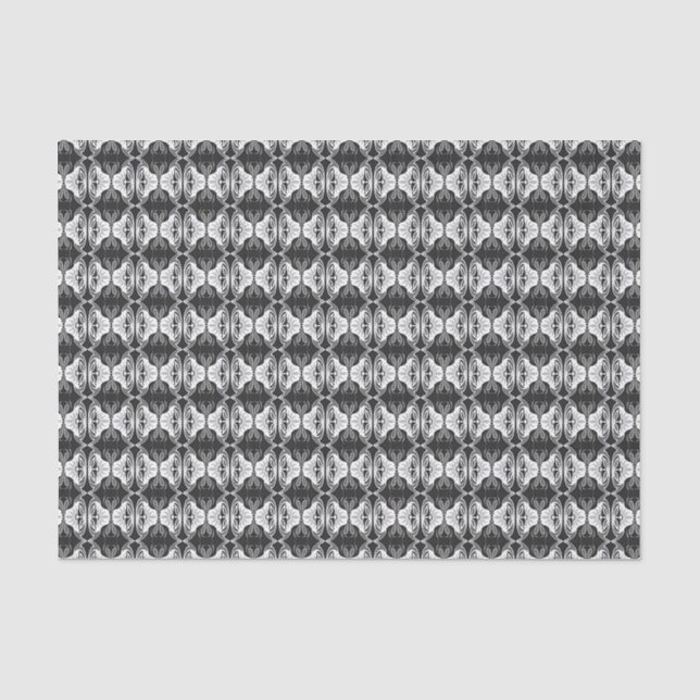 Art Deco wallpaper pattern - black and white Tissue Paper (Front)