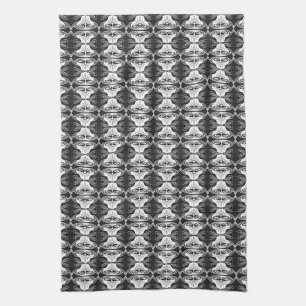 Art Deco wallpaper pattern - black and white Towel