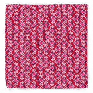 Art Deco Wallpaper Pattern, Burgundy Wine Bandana