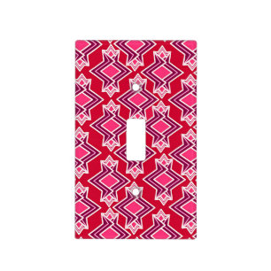 Art Deco Wallpaper Pattern, Burgundy Wine Light Switch Cover