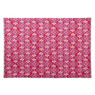 Art Deco Wallpaper Pattern, Burgundy Wine Placemat