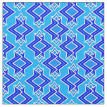 Art Deco Wallpaper Pattern, Cerulean Blue Fabric