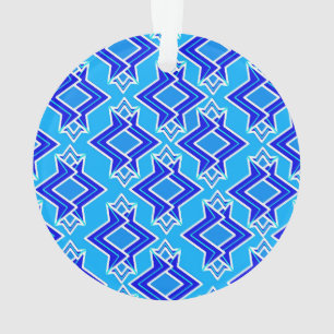 Art Deco Wallpaper Pattern, Cerulean Blue Ornament