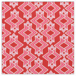 Art Deco Wallpaper Pattern, Dark Red and Pink Fabric