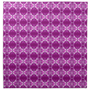 Art Deco wallpaper pattern - deep purple and white Napkin
