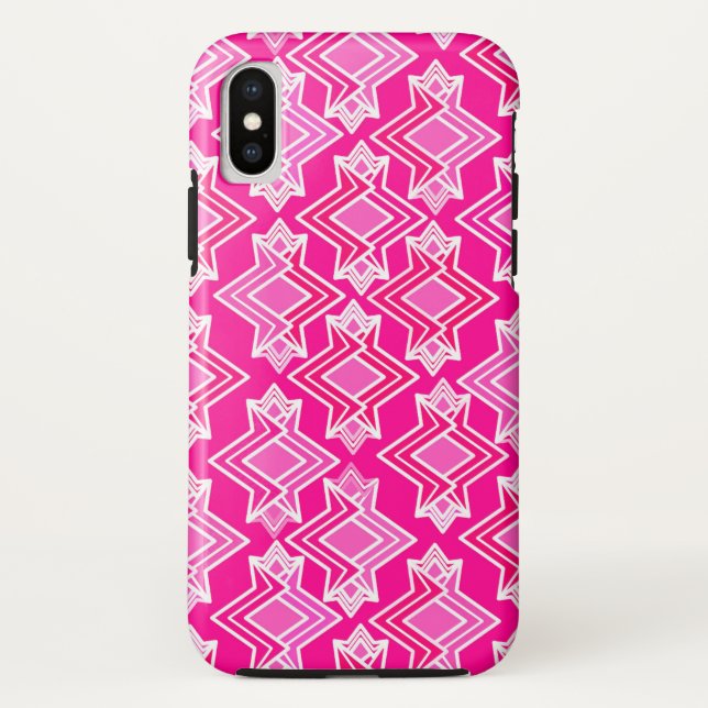 Art Deco Wallpaper Pattern, Fuchsia Pink Case-Mate iPhone Case (Back)