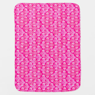 Art Deco Wallpaper Pattern, Fuchsia Pink Stroller Blanket