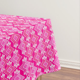 Art Deco Wallpaper Pattern, Fuchsia Pink Tablecloth