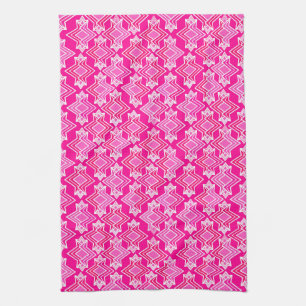 Art Deco Wallpaper Pattern, Fuchsia Pink Towel